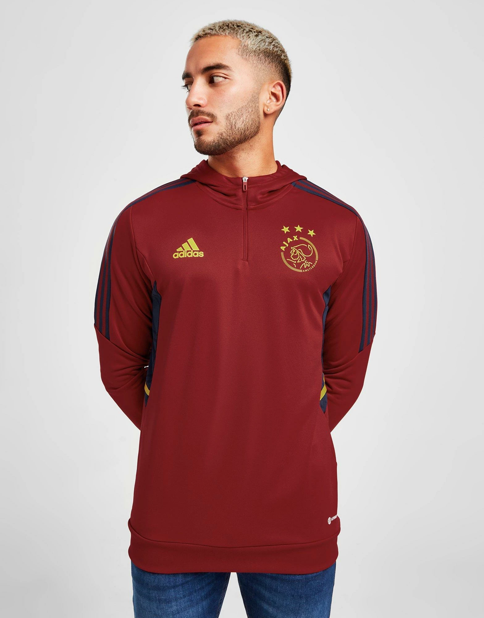 Adidas Ajax Trænings Hættetrøje Herre Rød 3 Adidas Ajax Trænings Hættetrøje Herre Rød