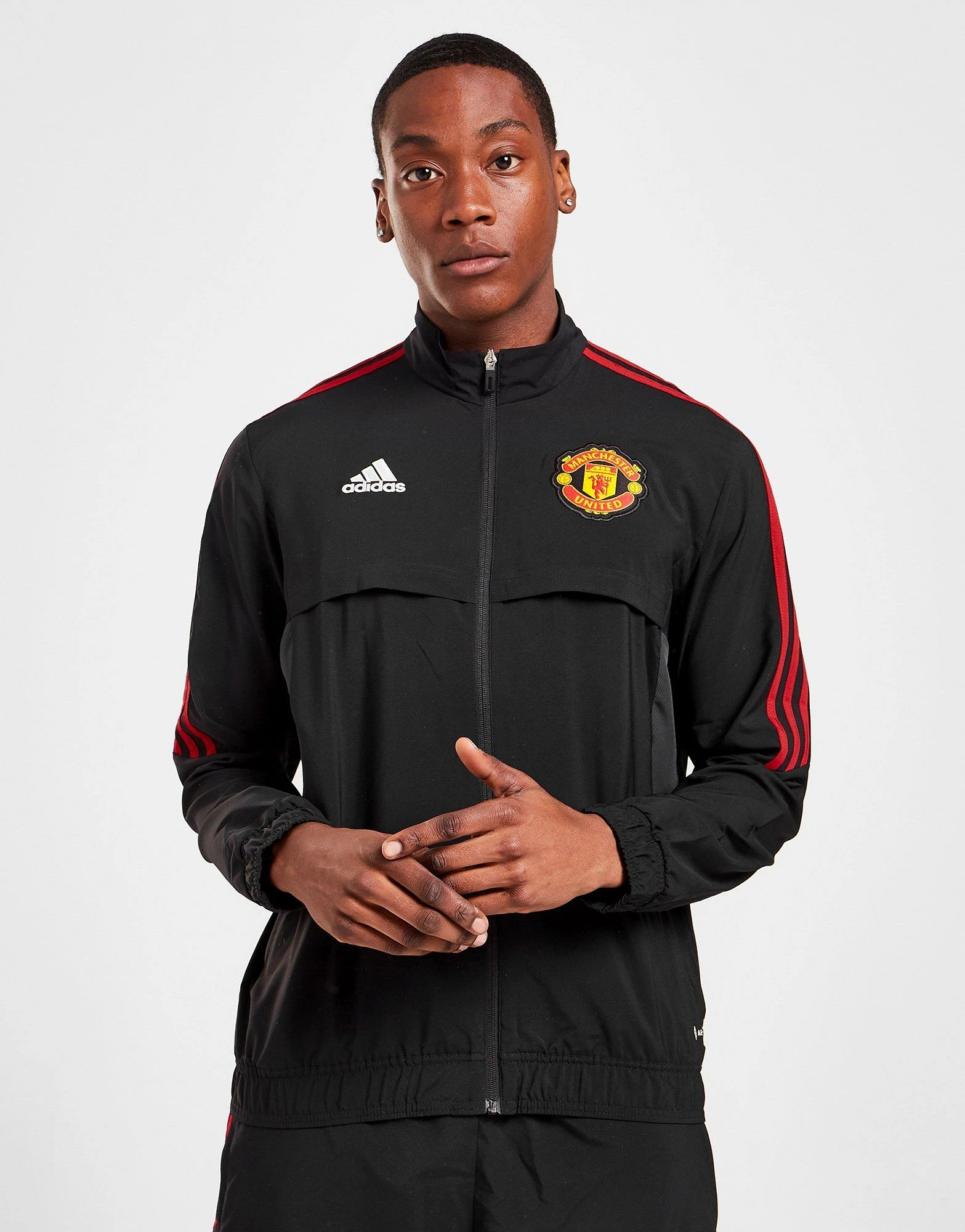 Adidas Manchester United Fc Presentation Jacket Sort 4 Adidas Manchester United Fc Presentation Jacket Sort - Billede 2