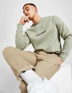 Fred Perry Global Crew Sweatshirt Grøn