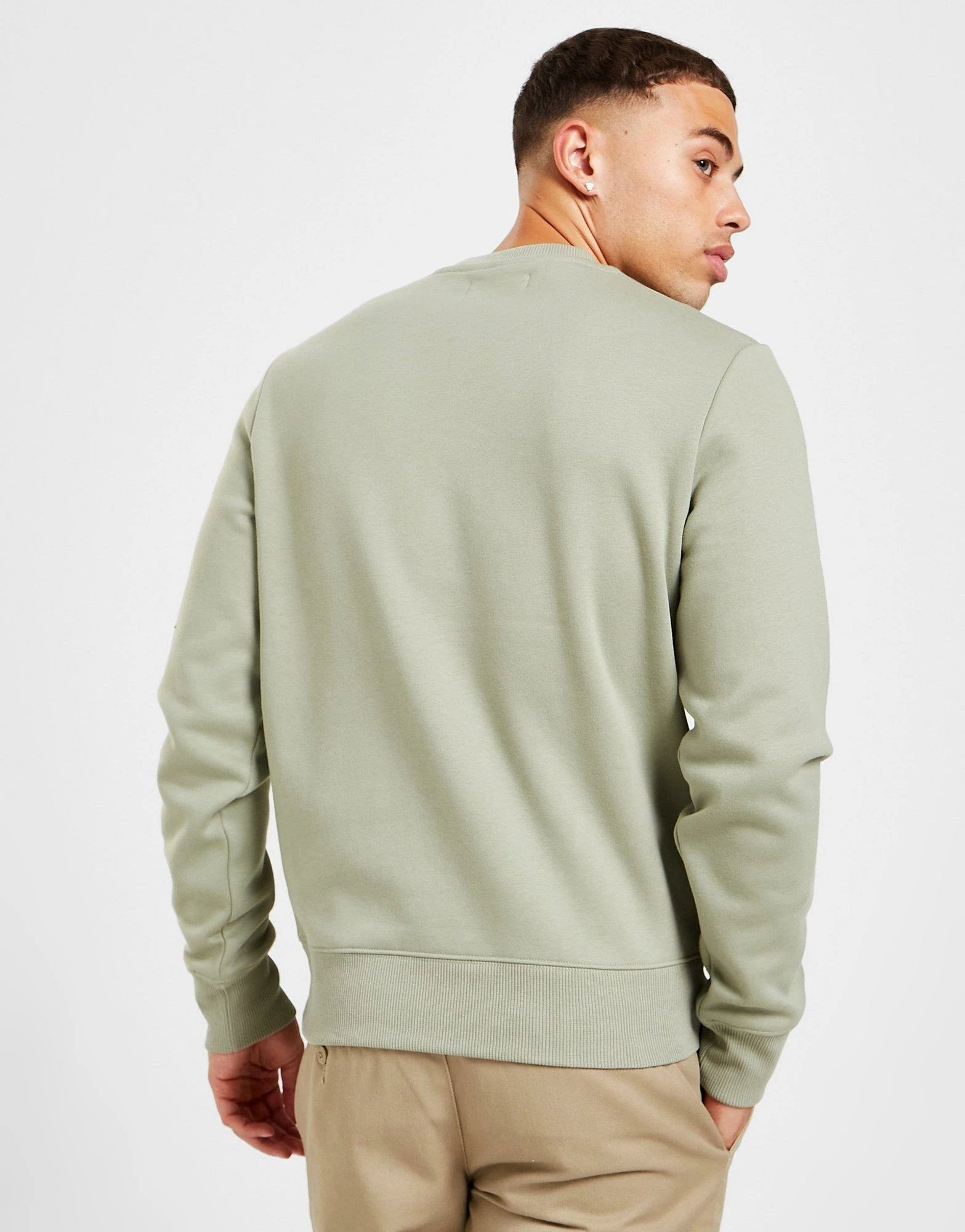 Fred Perry Global Crew Sweatshirt Grøn 5 Fred Perry Global Crew Sweatshirt Grøn - Billede 3
