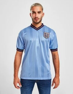 Score Draw England '86 World Cup Retro Third Shirt Blå