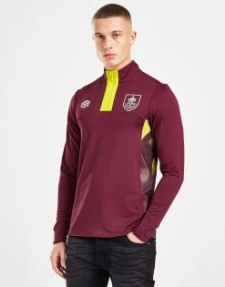 Umbro Burnley FC 1/4 Zip Top Rød -Herretoj Salg jd 546000 c