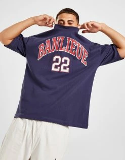 Banlieue College T-Shirt Blå -Herretoj Salg jd 547366 d