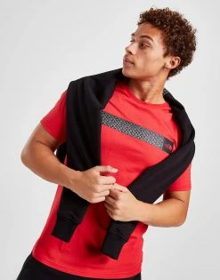 The North Face Small Line T-Shirt Rød -Herretoj Salg jd 549183 d
