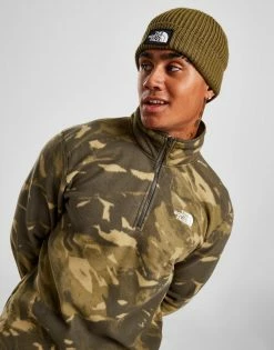 The North Face Glacier Fleece 1/4 Zip Top Grøn -Herretoj Salg jd 549242 b