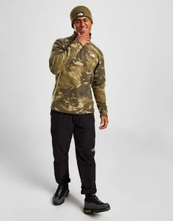 The North Face Glacier Fleece 1/4 Zip Top Grøn -Herretoj Salg jd 549242 e