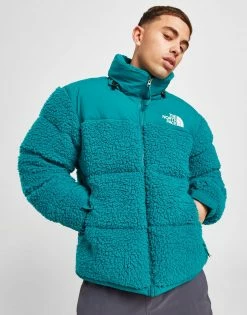 The North Face Nuptse Sherpa Jacket Blå -Herretoj Salg jd 549288 d