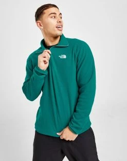 The North Face Glacier Fleece 1/4 Zip Top Blå -Herretoj Salg jd 549302 b