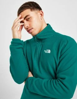 The North Face Glacier Fleece 1/4 Zip Top Blå -Herretoj Salg jd 549302 e