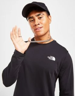 The North Face Back Mountain Graphic Langærmet T-Shirt Herre Sort -Herretoj Salg jd 549313 d