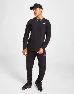 The North Face Back Mountain Graphic Langærmet T-Shirt Herre Sort -Herretoj Salg jd 549313 f