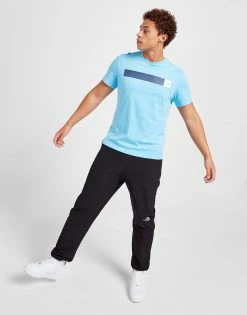 The North Face Small Line T-Shirt Blå -Herretoj Salg jd 549315 d