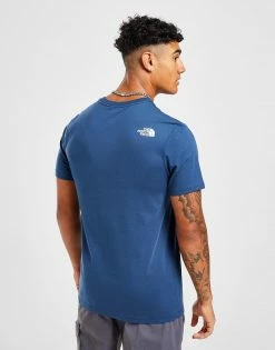 The North Face Covered Box Logo T-Shirt Blå -Herretoj Salg jd 549319 e