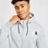 The North Face Fleece Full Zip Hoodie Grå -Herretoj Salg jd 549326 a