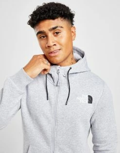 The North Face Fleece Full Zip Hoodie Grå