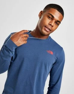 The North Face Simple Dome Langærmet T-Shirt Herre Blå