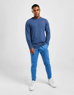 The North Face Simple Dome Langærmet T-Shirt Herre Blå -Herretoj Salg jd 549334 d