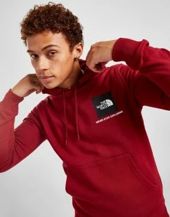 The North Face Fine Box Hættetrøje Herre Rød -Herretoj Salg jd 549336 d