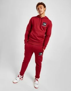 The North Face Fine Box Hættetrøje Herre Rød -Herretoj Salg jd 549336 e