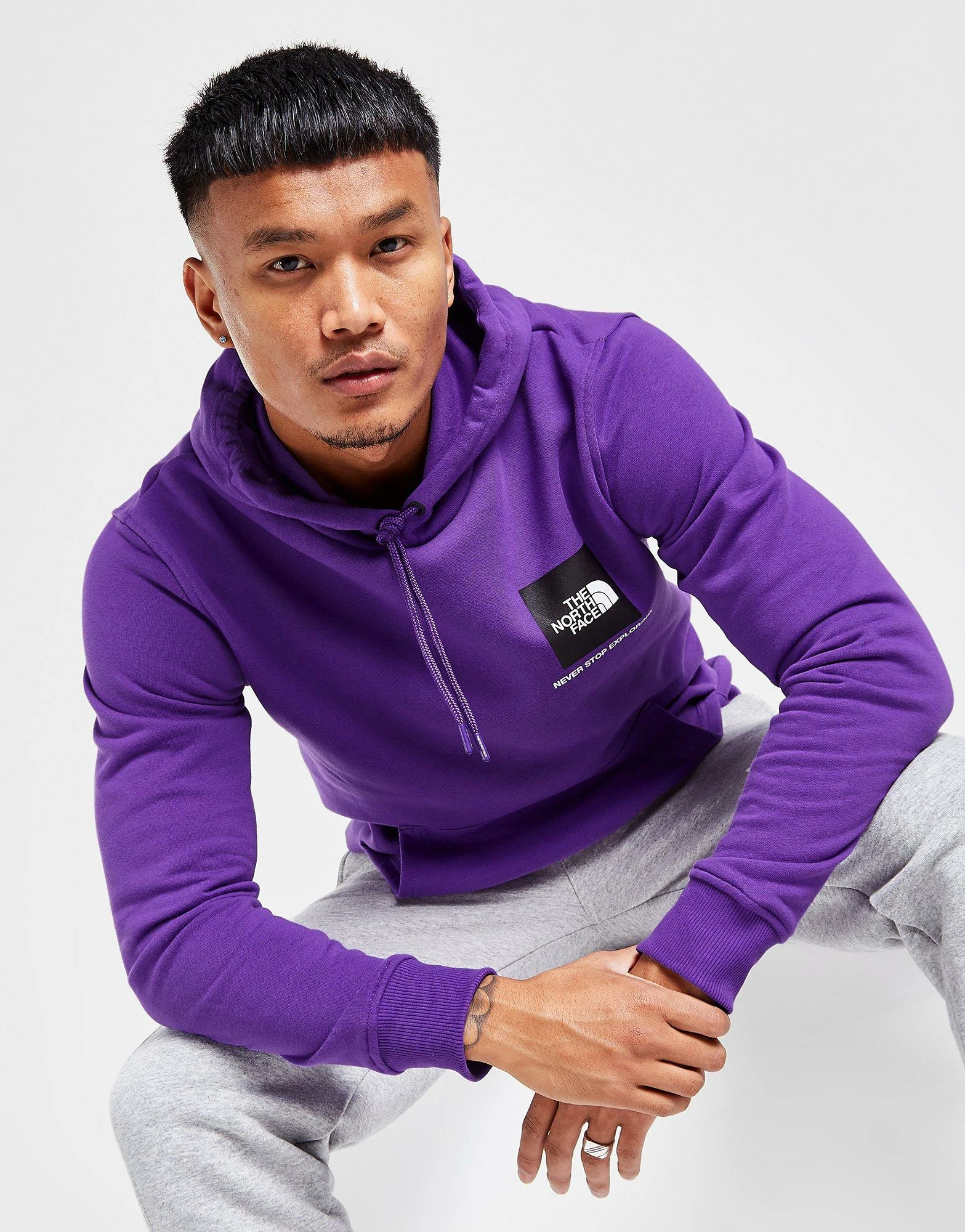 The North Face Fine Box Hættetrøje Herre Lilla 3 The North Face Fine Box Hættetrøje Herre Lilla