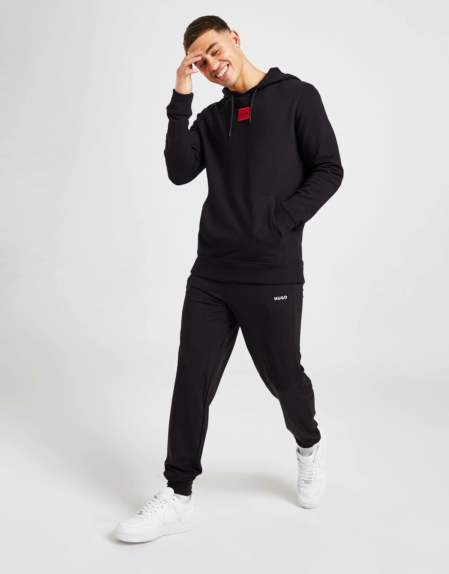 HUGO Daratschi Square Patch Overhead Hoodie Sort 3 HUGO Daratschi Square Patch Overhead Hoodie Sort