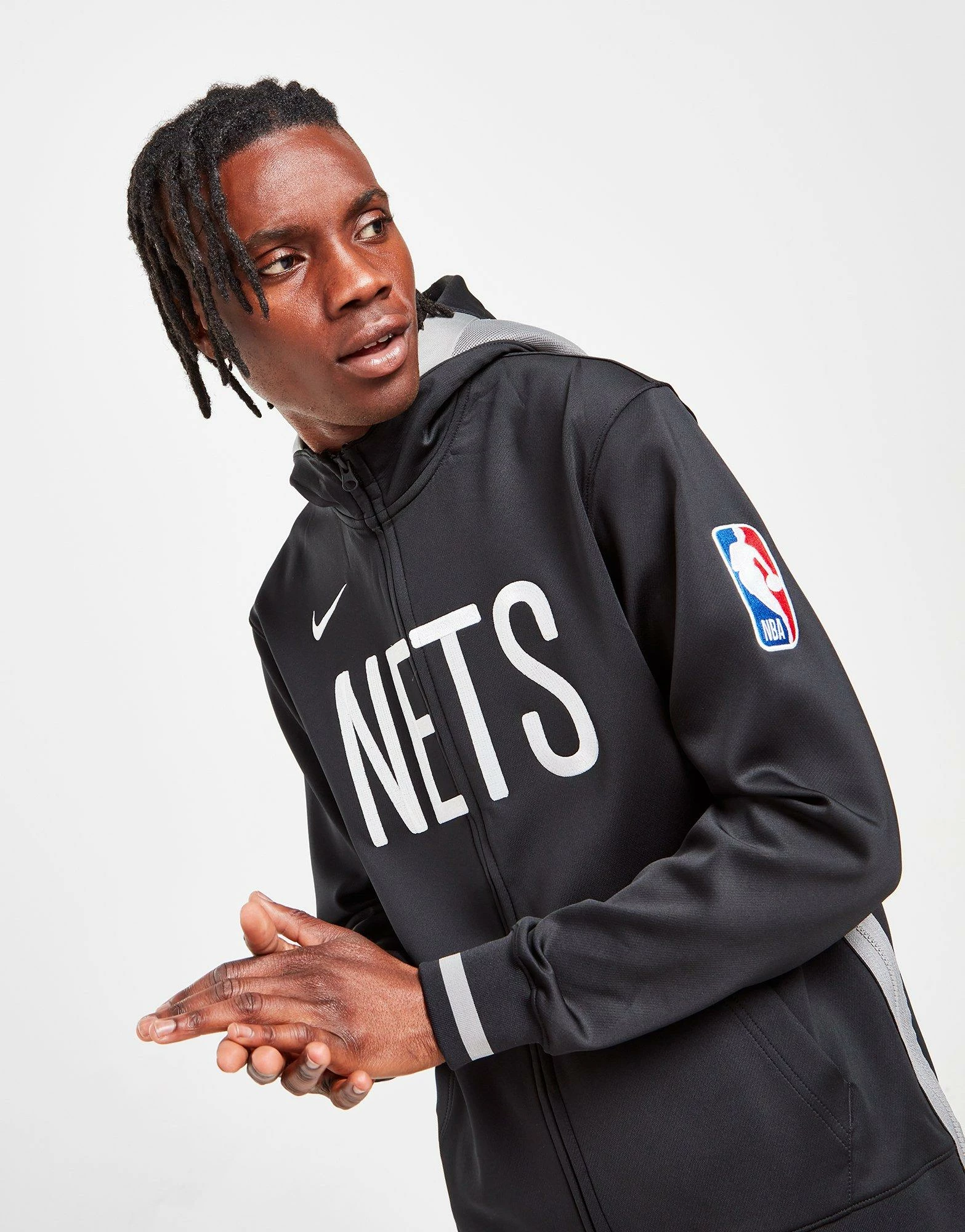 Nike NBA Brooklyn Nets Showtime Hoodie Sort 5 Nike NBA Brooklyn Nets Showtime Hoodie Sort - Billede 3