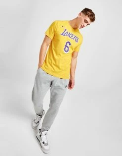 Nike NBA Los Angeles Lakers James #6 T-Shirt Gul -Herretoj Salg jd 551350 d