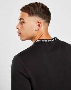 BOSS Repeat Logo Crew Sweatshirt Sort -Herretoj Salg jd 551555 f
