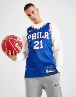 Nike NBA Philadelphia 76ers Swingman Embiid #21 Jersey Blå -Herretoj Salg jd 551581 c