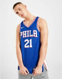 Nike NBA Philadelphia 76ers Swingman Embiid #21 Jersey Blå -Herretoj Salg jd 551581 e