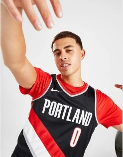 Nike NBA Portland Trail Blazers Lillard #0 Jersey Sort