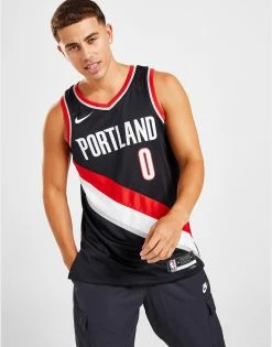 Nike NBA Portland Trail Blazers Lillard #0 Jersey Sort -Herretoj Salg jd 551600 d