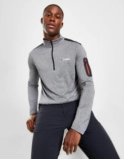 Berghaus Explorer 1/4 Zip Long Sleeve Top Grå