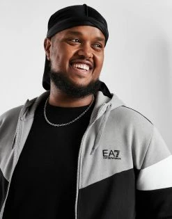 Emporio Armani EA7 Colour Block Full Zip Hoodie Tracksuit Sort -Herretoj Salg jd 551960 e