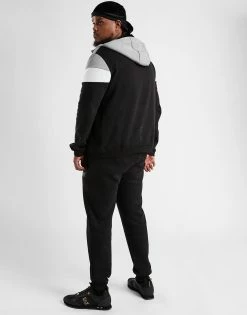 Emporio Armani EA7 Colour Block Full Zip Hoodie Tracksuit Sort -Herretoj Salg jd 551960 f