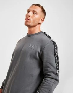 Emporio Armani EA7 Tape Reflect Crew Træningsæt Herre Grå 11 Emporio Armani EA7 Tape Reflect Crew Træningsæt Herre Grå -Herretoj Salg jd 551961 d