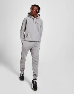 Emporio Armani EA7 Tape Overhead Hoodie Grå -Herretoj Salg jd 551962 e