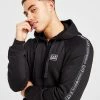 Emporio Armani EA7 Tape Full Zip Hoodie Sort -Herretoj Salg jd 551975 a