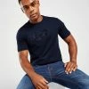 Emporio Armani EA7 Visibility Logo T-Shirt Blå -Herretoj Salg jd 551977 a