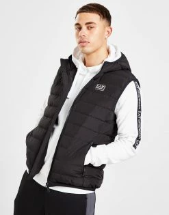 Emporio Armani EA7 Hooded Gilet Sort -Herretoj Salg jd 551978 c