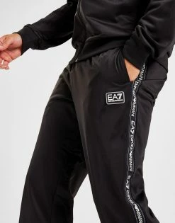 Emporio Armani EA7 Tape Poly Tracksuit Sort -Herretoj Salg jd 551985 d