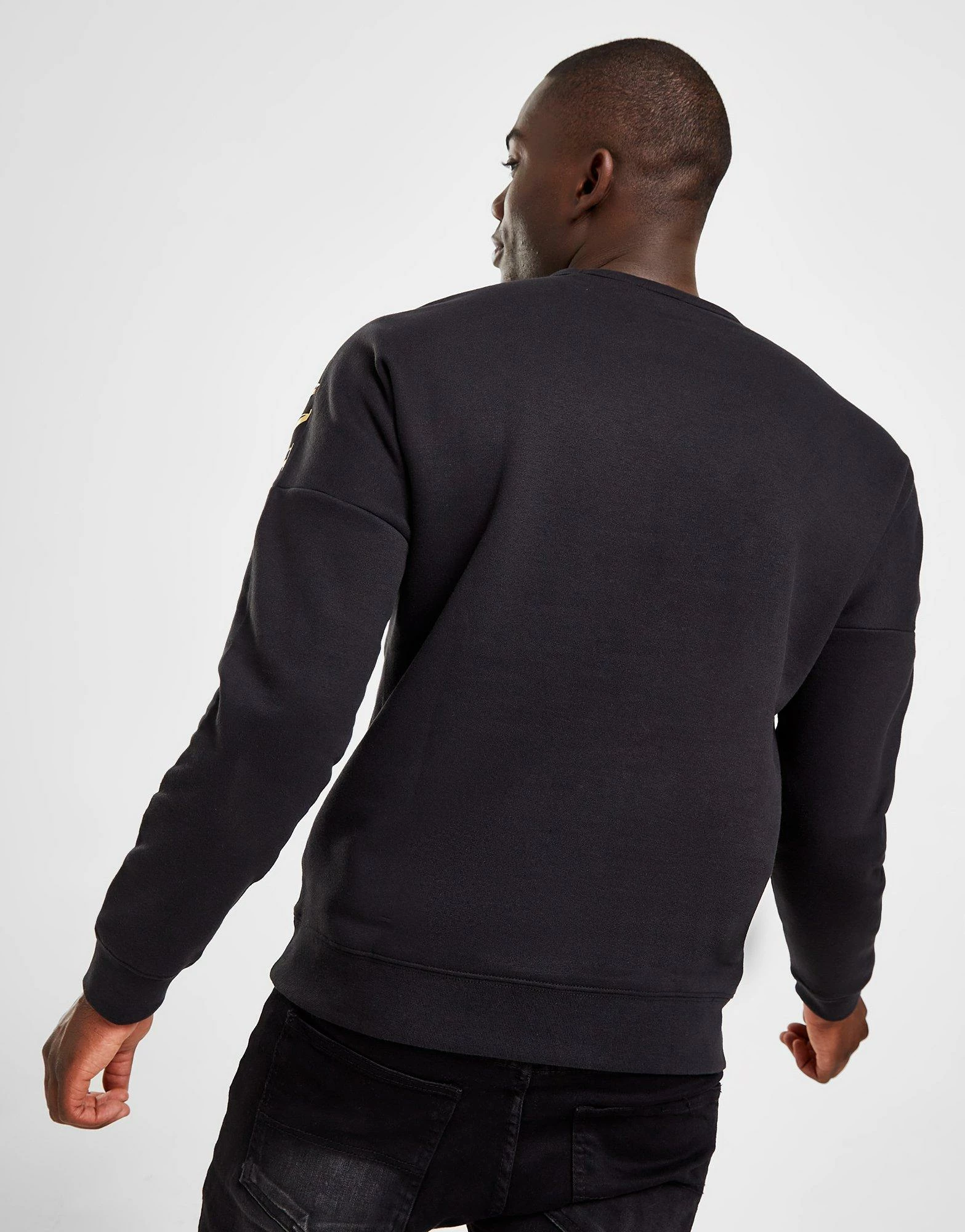 Emporio Armani EA7 Extended Logo Crew Sweatshirt Sort 4 Emporio Armani EA7 Extended Logo Crew Sweatshirt Sort - Billede 2