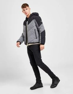 Emporio Armani EA7 Colour Block Back Logo Jacket Sort -Herretoj Salg jd 552005 c