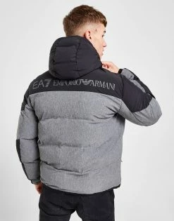 Emporio Armani EA7 Colour Block Back Logo Jacket Sort -Herretoj Salg jd 552005 d