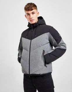 Emporio Armani EA7 Colour Block Back Logo Jacket Sort -Herretoj Salg jd 552005 e