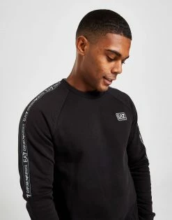 Emporio Armani EA7 Tape Crew Sweatshirt Sort