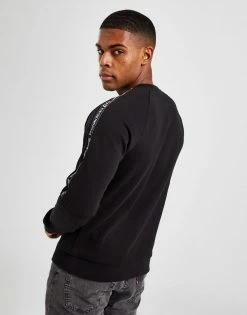 Emporio Armani EA7 Tape Crew Sweatshirt Sort -Herretoj Salg jd 552006 c