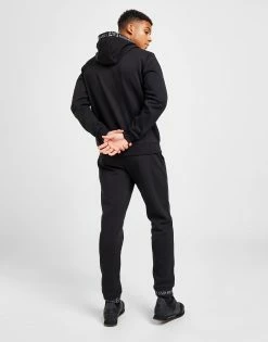 Emporio Armani EA7 Hooded Branded Full Zip Tracksuit Sort -Herretoj Salg jd 552014 f