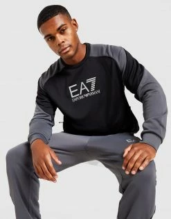 Emporio Armani EA7 Poly Colour Block Sweatshirt Sort
