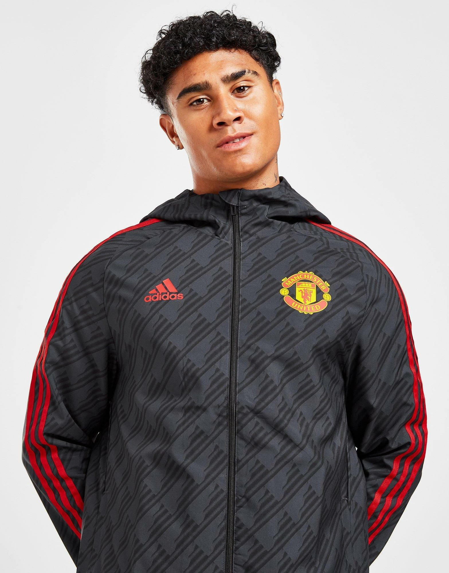 Adidas Manchester United FC DNA Windbreaker Grå 3 Adidas Manchester United FC DNA Windbreaker Grå